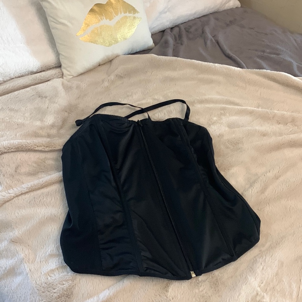 Torrid Black Zip Corset Bustier